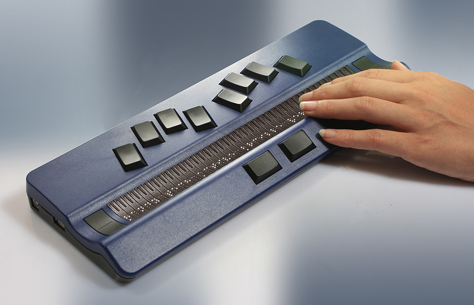 Photo of the One Gently Used HandyTech ActiveBraille 40 Cell Display for $2,595.00 - Flying Blind, LLC Online Store