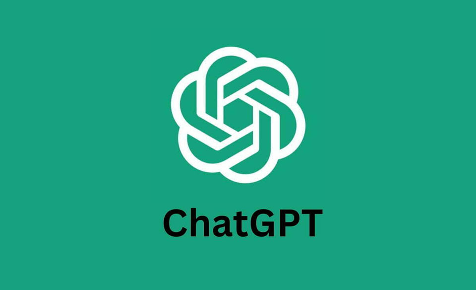 ChatGPT logo. The logo is based on a geometric emblem, drawn in thick lines over a solid background, which is accompanied by a modest title case inscription. The ChatGPT icon looks similar to the ancient Armenian symbol of infinity, but high symbolizes eternal life and development.