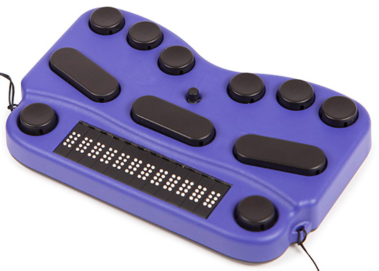 Photo of the One Unused EasyLink 12 Touch Braille Keyboard with 12-Cell Braille Display for $395.00 USD - Flying Blind, LLC Online Store