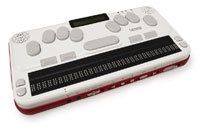 Photo of the BrailleSense U2 32 Cell Notetaker with Braille Keyboard.